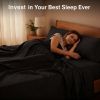 4pcs ultra-soft 85g sheet and pillowcase set, soft solid color, machine washable, suitable for all seasons, Christmas comfortable bedding set