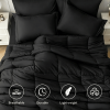 Black 2-Piece & 3-Piece Bedding Comforter Set – Twin/Queen/King – Soft Microfiber