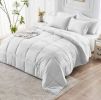 White 2-Piece & 3-Piece Bedding Comforter Set – Twin/Queen/King – Soft Microfiber