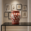 Floral pottery urns for ashes