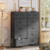 Tall Dresser for Bedroom with 12 Drawers, Dressers & Chests of Drawers, Fabric Dresser for Closet, Living Room, Storage Dressers with Storage Drawers