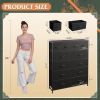 Tall Dresser for Bedroom with 12 Drawers, Dressers & Chests of Drawers, Fabric Dresser for Closet, Living Room, Storage Dressers with Storage Drawers