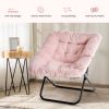Comfy Chair for Adults, Soft Faux Fur Folding Lounge,Large Size Foldable