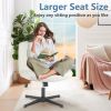 Cross Legged Office Living Room Rocking Gaming Chair Armless Wide Desk Adjustable Swivel Fabric Task Vanity Home Office