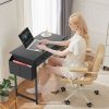 Computer Desk Small Home Office Bedroom Writing Study PC Table with Storage Space Fabric Side Bag Headphone Hook Metal Frame Adjustable