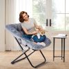 Comfy Chair for Adults, Soft Faux Fur Folding Lounge,Large Size Foldable