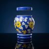 Floral pottery urns for ashes