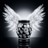 Floral pottery urns for ashes