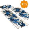 Three-piece kitchen rug set, non-slip and washable, abstract pattern kitchen hallway rug, soft and comfortable, suitable for sinks, floors, entrances