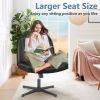 Cross Legged Office Living Room Rocking Gaming Chair Armless Wide Desk Adjustable Swivel Fabric Task Vanity Home Office