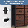 Dresser for Bedroom with 8 Drawers Tall Dresser & Chest of Drawers Fabric Dresser with Wood Top and Sturdy Steel Frame
