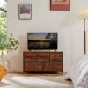 Dresser for Bedroom Storage Drawers Fabric Storage Tower with 5 Drawers, Chest of Drawers with Fabric Bins