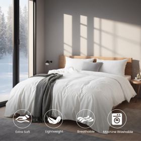 White & Pink Extra Large Duvet Cover Set Crafted From Premium Breathable Microfiber In Bohemian Style. Hotel-grade Minimalist Design Suitable For Bedr (Option: White-Q)